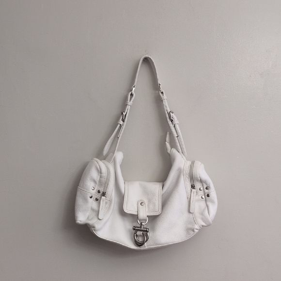 Vera Pelle Handbags - Vera Pelle White Shoulder Bag